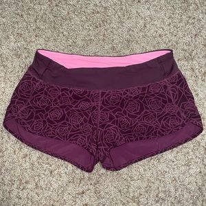 Lululemon Speed up Shorts 2.5” Burgundy Size 8